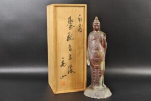 関吉昭 加賀蒔絵師 華正 吉田利昭 合作 青楓蒔絵硝子茶碗 平茶碗 買取させていただきました。 | 骨董美術品買取岡山/ライフスタイルギャラリー