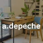 a.depecheのスプレムデスク120cmは、木の質感を活かしたシンプルなデザインが魅力。幅120cmで作業や在宅ワークに適した使いやすいサイズのデスクです。