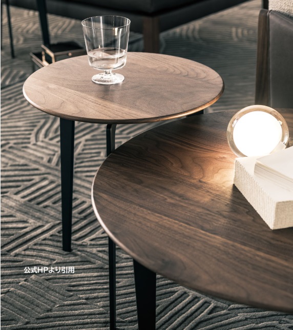 Ritzwell（リッツウェル） OS サイドテーブル φ700 リビング用｜丸型天板φ700で木目を活かしたナチュラルモダンデザイン