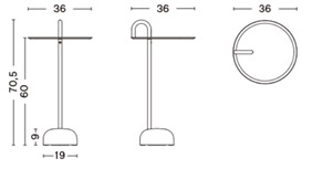HAY BOWLER SIDE TABLE (ヘイ ボウラー サイド テーブル) 寸法画像