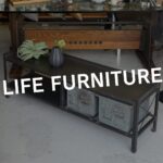 LIFE FURNITURE（ライフファニチャー）FB TVボード テレビ台用：木目調の天板と直線的なローボード形状、収納付きで配線しやすいシンプル設計