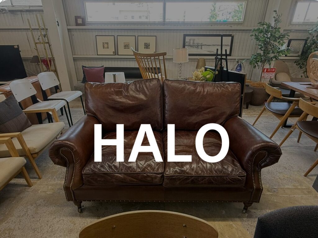 HALO（ハロー） BALMORAL（バルモラル） ソファ リビング用、ヴィンテージ加工を施した総本革張りとクラシカルなフォルムが魅力の、重厚感あふれる英国スタイルの高級ソファ
