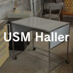 USM Modular Furniture（ユーエスエム モジュラーファニチャー） USM Haller（USMハラー） サイドボード ピュアホワイトのスチールパネルとクロームメッキフレームを組み合わせた、洗練されたモジュラーデザインの収納家具。